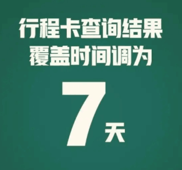 行程卡查询结果调为7天意味着什么 查询结果调为7天影响介绍