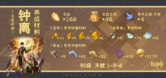 原神3.0钟离突破素材怎么获取 钟离突破素材全路线解析