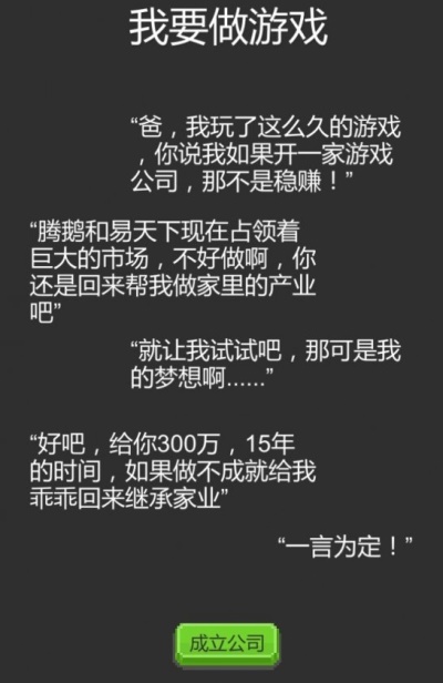 我要做游戏无限资金：介绍游戏的开局背景