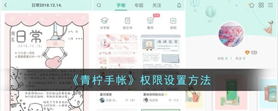 青柠手帐怎么设置权限 权限设置方法