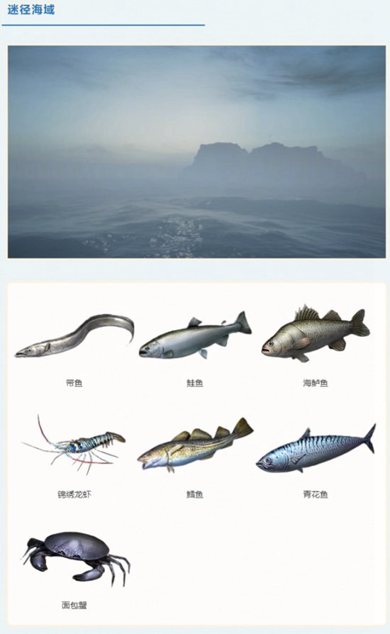 明日之后海域鱼种怎么分布 明日之后海域鱼种分布一览