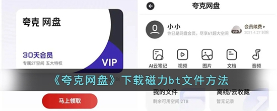 夸克网盘怎么下载磁力bt文件 下载磁力bt文件方法