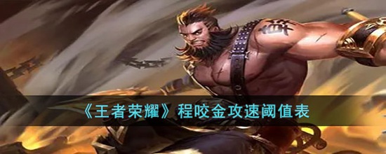 王者荣耀程咬金攻速阈值是多少 王者荣耀程咬金攻速阈值表
