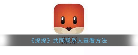 探探共同联系人怎么查看 探探共同联系人查看方法