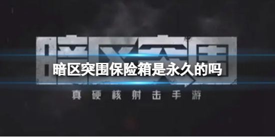暗区突围保险箱是永久的吗 保险箱时间限制介绍
