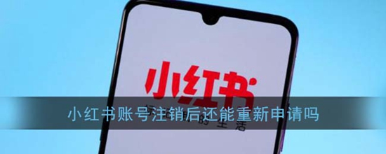 小红书账号注销后还能重新申请吗 小红书账号注销后重新申介绍