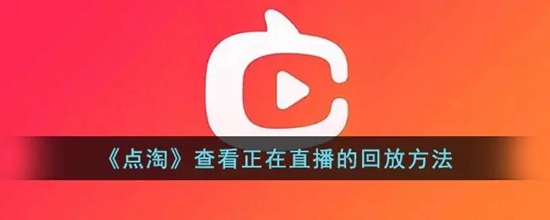 点淘怎么看正在直播的回放 点淘怎么边播边看回放